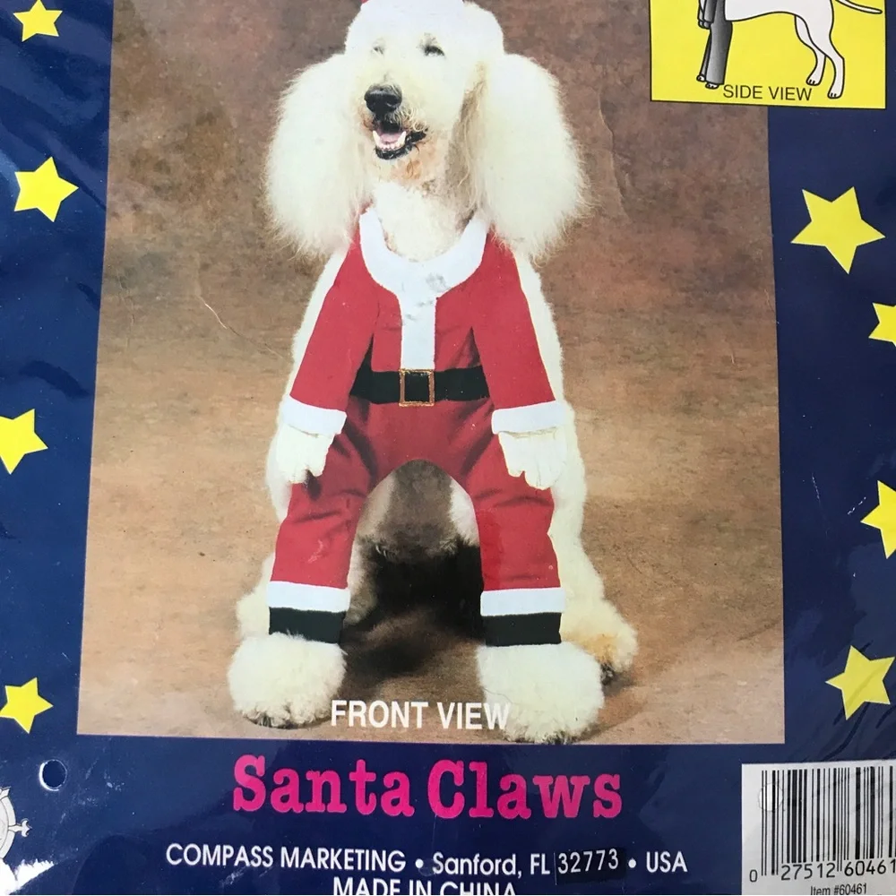 Dog “Santa Claws” Costume w/Faux Legs | Size Small for‎ Small Breeds